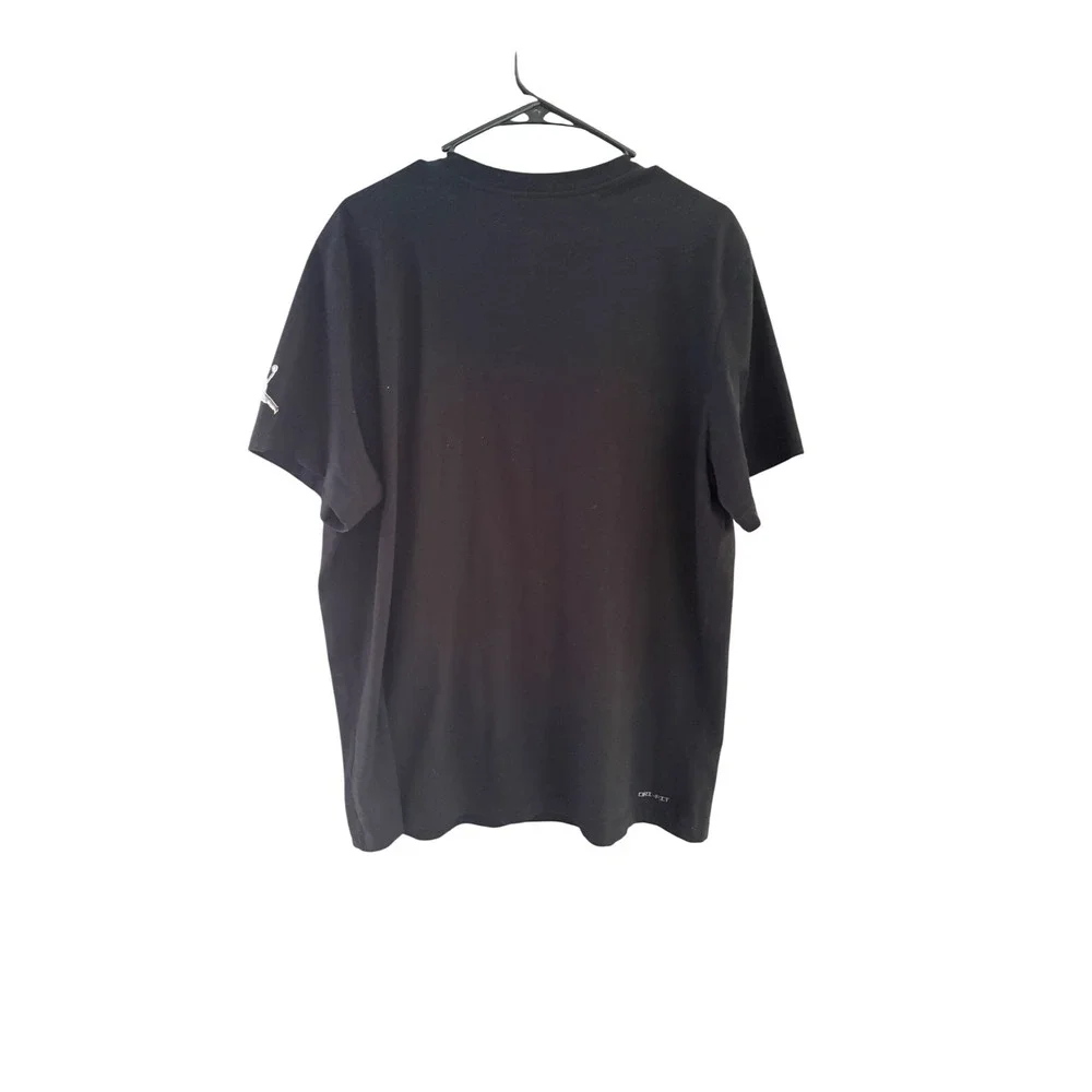 Jordan Mens Dri-FIT Graphic T-Shirt Black Standard Fit XL Jumpman Logo Tee